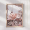 Roses Overlooking Eiffel Tower - Vintage Paris Wall Print