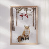 Scandinavian Winter Fox Art – Minimalist Christmas Decor