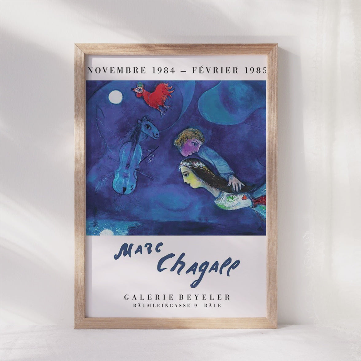 Marc Chagall 1984 Art Exhibition Canvas Print | Oak Poster + Decor ...