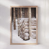 Christmas Snow Covered Logs Artwork