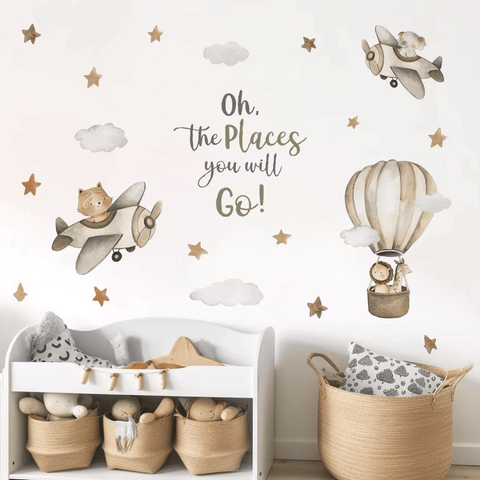 Boho - style baby room wall stickers.