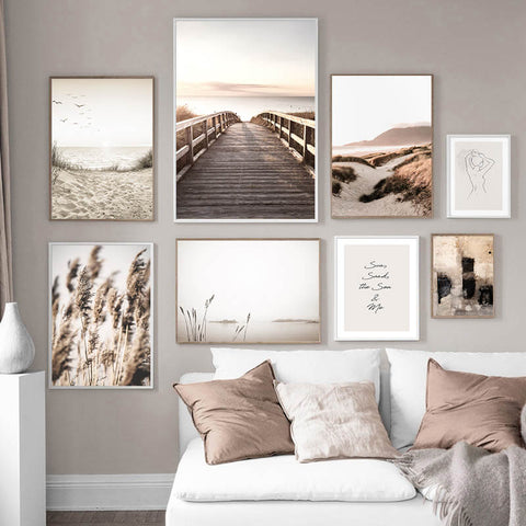 Beige abstract Wall Poster - Art prints online - oakposter.ca