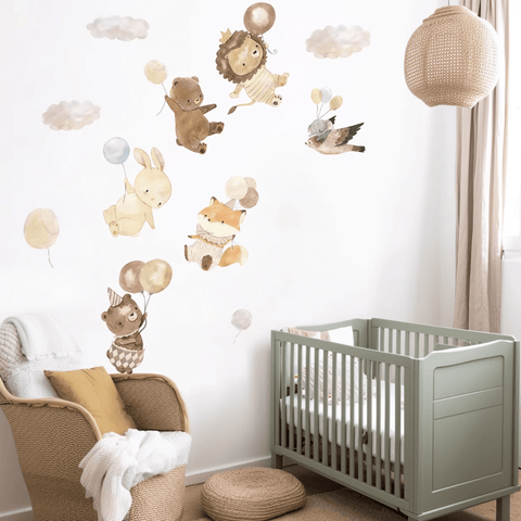 Cute Bunny and Fox Wall Stickers for Nursery