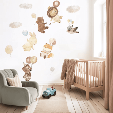 Whimsical Bunny Wall Decals for Kids