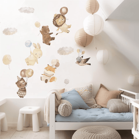 Forest Animals with Dandelion Wall Art