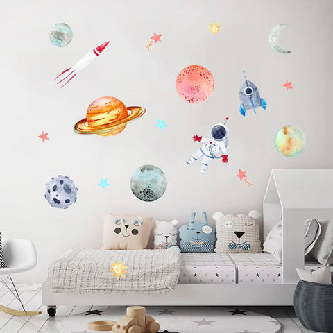 Space Adventure Astronaut Wall Stickers