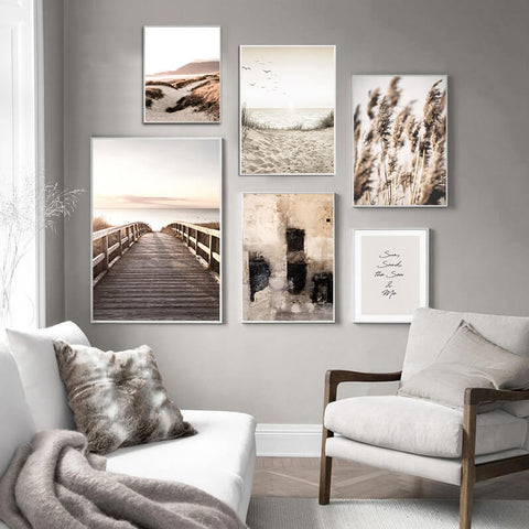 Beige abstract Wall Poster - Art prints online - oakposter.ca