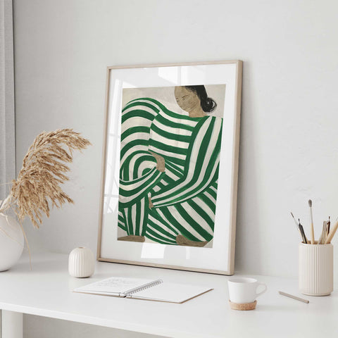 dynamic stripes art canvas