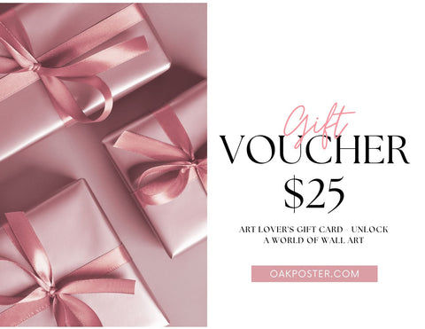 Art Lover's Gift Card - Perfect for Poster & Canvas Enthusiasts - oakposter