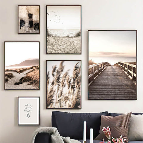 Beige abstract Wall Poster - Art prints online - oakposter.ca