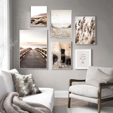 Beige abstract Wall Poster - Art prints online - oakposter.ca