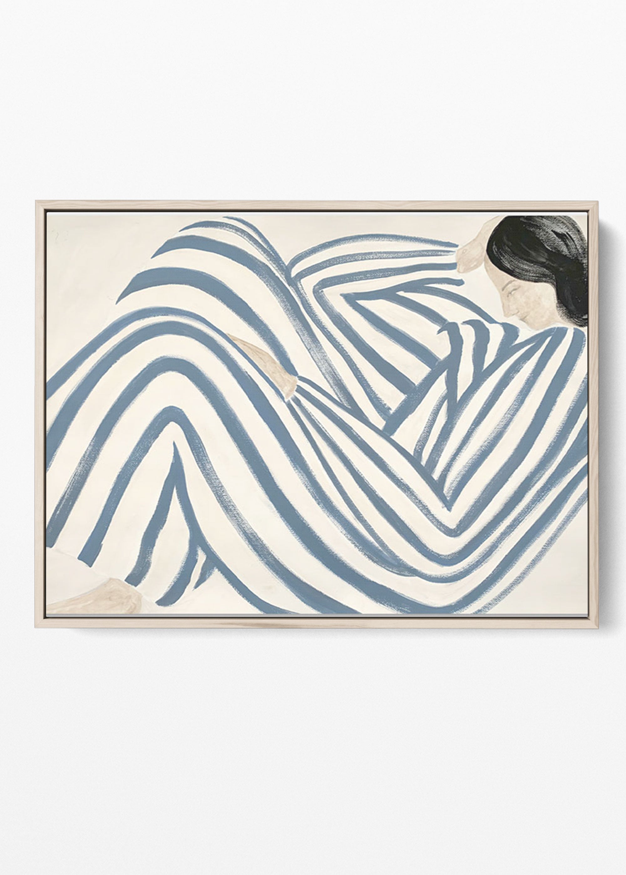 Abstract Blue Embrace Art Print | Minimalist Decor | Oak Poster– oakposter