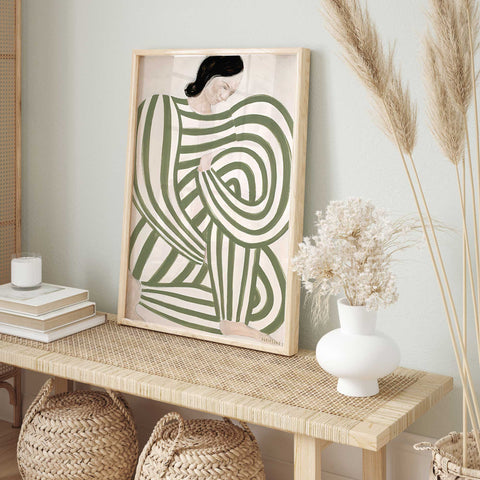 soft green art canvas