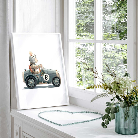 vintage kids car print