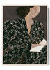 Quiet Moments - Modern Woman Reading Canvas Print