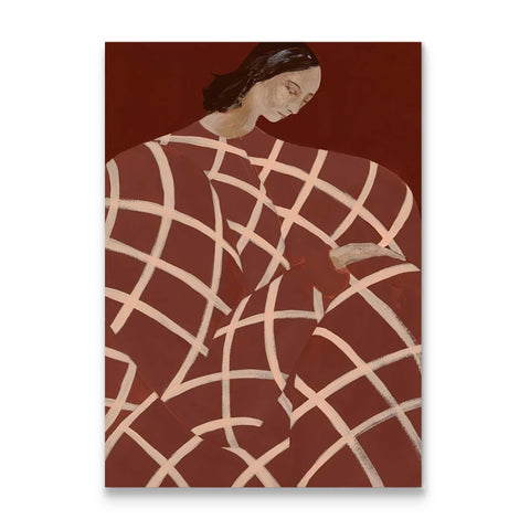 Woman in Patterned Robe Canvas Print