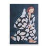 Serene Companion - Woman with Dove Abstract Canvas Print