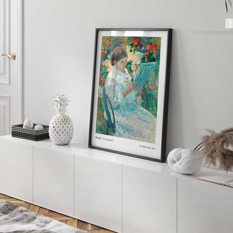 woman reading cassatt vintage artwork