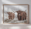 Highland Cattle in Winter Painting Canvas Wall Prints Online Oak poster