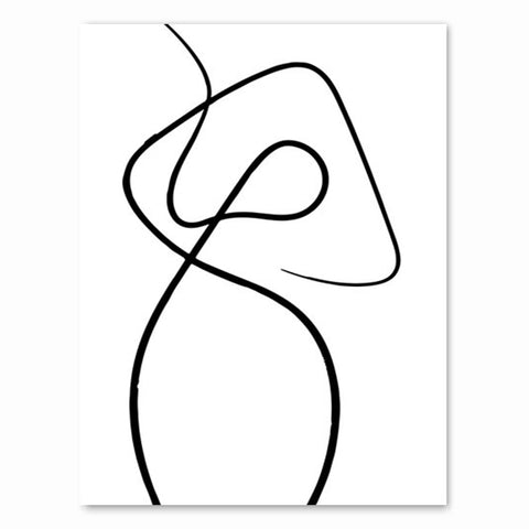 One Line Art No 9 Abstract Poster Wall Prints Online Oak poster