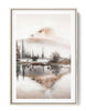Misty Morning Lake Poster