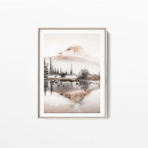 Misty Morning Lake Poster - Canvas Wall Prints Online