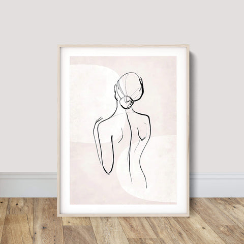 Best High Quality One Line Art Woman No 6 Wall Prints