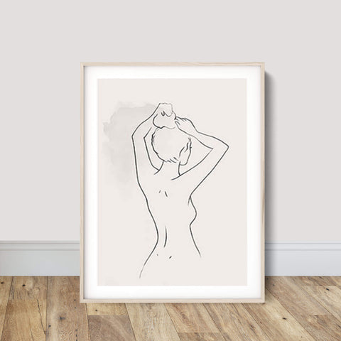 Woman One Line Art No 7 Poster - Abstract posters online