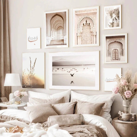 Start With Bismillah Quote Poster Canvas Wall art Online oak poster