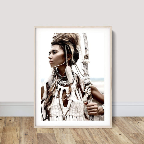 Wild Boho Woman Fashion Posters Online oak poster