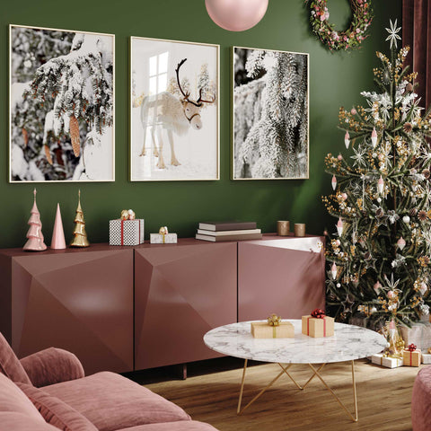 Snowy Trees  decorations for living room wall decor Online Oak poster
