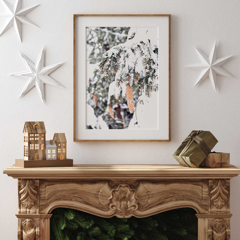 Snowy Trees  Ready to Hang Poster Painting Online Oak poster